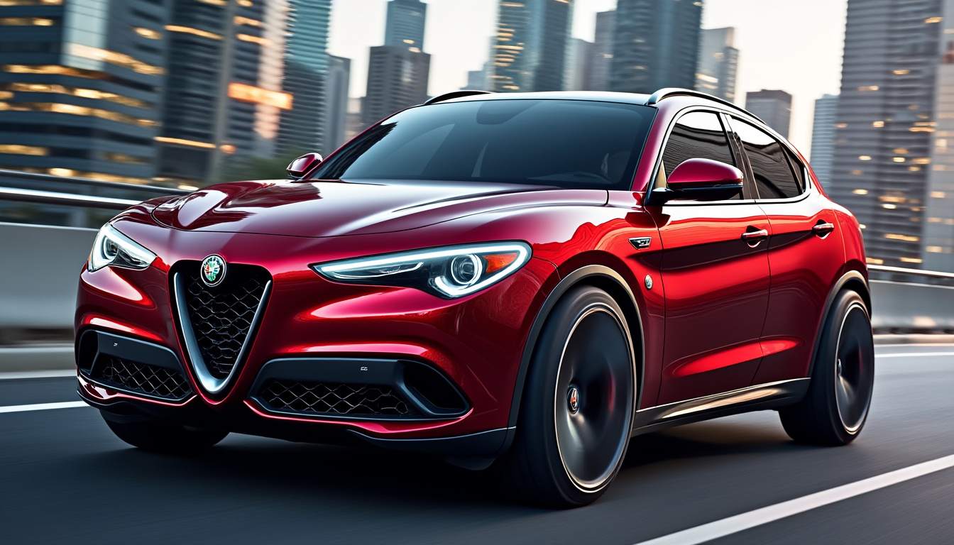 découvrez en avant-première les premières images du nouveau alfa romeo stelvio, dévoilées grâce à des fuites de brevets. plongez dans le design audacieux et les caractéristiques innovantes de ce suv emblématique. ne manquez pas cette occasion d'explorer ce qui pourrait redéfinir l'expérience de conduite!