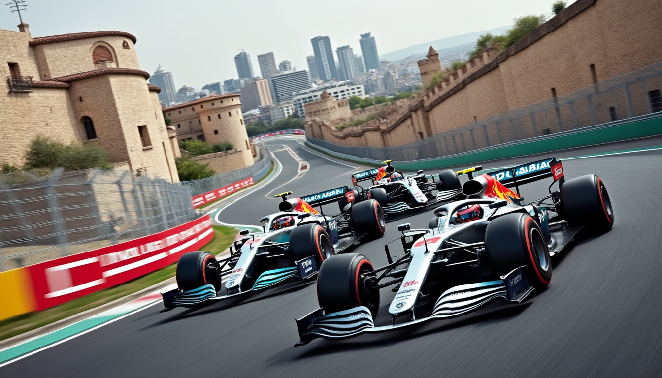 au gp d’azerbaïdjan 2026, george russell résiste aux deux red bull tandis que mclaren traverse une course difficile.