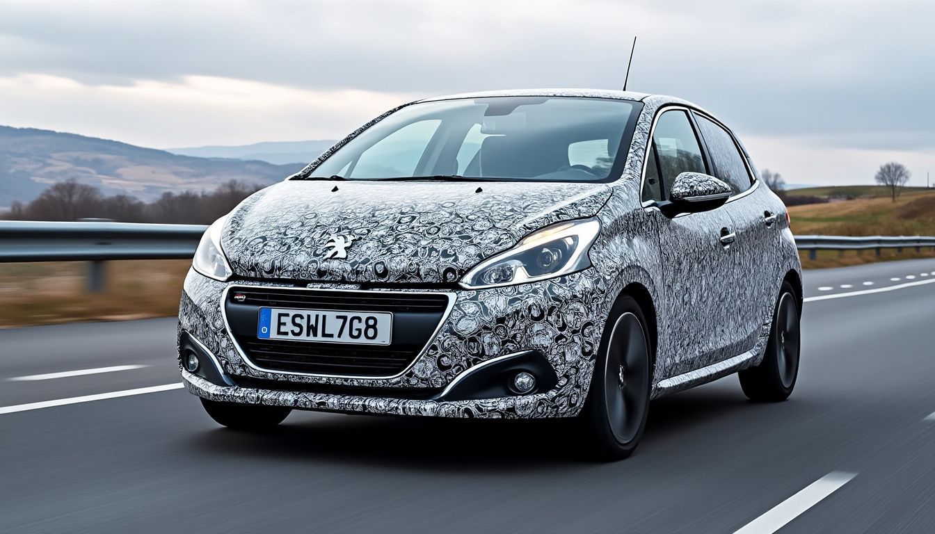 la future peugeot 208 de 2027 entame ses premiers essais sur route. découvrez les premières observations sur la prochaine citadine de la marque.