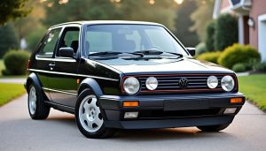 à vendre, cette volkswagen golf iii gti de 1996 séduit par son état d’origine préservé et son statut de sportive emblématique.