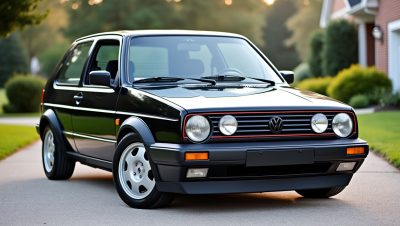 à vendre, cette volkswagen golf iii gti de 1996 séduit par son état d’origine préservé et son statut de sportive emblématique.